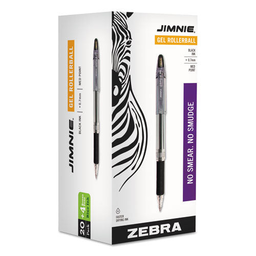 Zebra® wholesale. Zebra® Jimnie Stick Gel Pen Value Pack, Medium 0.7mm, Black Ink, Smoke Barrel, 24-box. HSD Wholesale: Janitorial Supplies, Breakroom Supplies, Office Supplies.