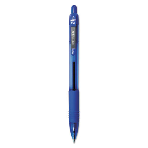 Zebra® wholesale. Zebra® Z-grip Retractable Ballpoint Pen, Medium 1 Mm, Blue Ink, Clear Barrel, Dozen. HSD Wholesale: Janitorial Supplies, Breakroom Supplies, Office Supplies.