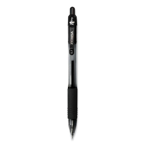 Z-grip Ballpoint Pen, Retractable, Medium 0.7 Mm, Black Ink, Black Tinted Barrel, Dozen