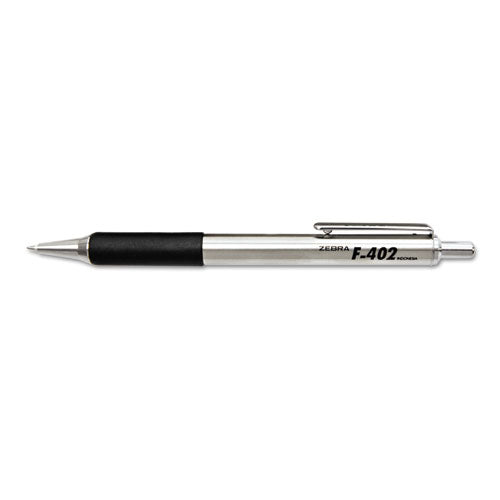 Zebra® wholesale. Zebra® F-402 Retractable Ballpoint Pen, 0.7mm, Black Ink, Steel-black Barrel, 2-pack. HSD Wholesale: Janitorial Supplies, Breakroom Supplies, Office Supplies.