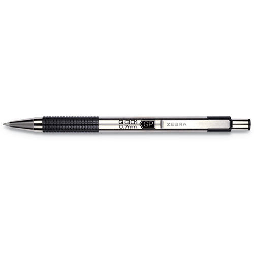 Zebra® wholesale. Zebra® G-301 Retractable Gel Pen, Medium 0.7 Mm, Black Ink, Stainless Steel-black Barrel. HSD Wholesale: Janitorial Supplies, Breakroom Supplies, Office Supplies.