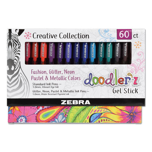 Doodler'z Gel Pen, Stick, Bold 1 Mm, Assorted Ink And Barrel Colors, 60-pack