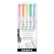 Zebra® wholesale. Zebra® Mildliner Double Ended Highlighter, Chisel-bullet Tip, Assorted Colors, 5-pack. HSD Wholesale: Janitorial Supplies, Breakroom Supplies, Office Supplies.