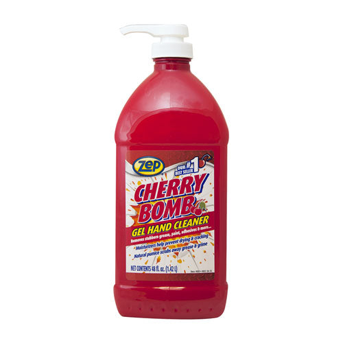 Zep Commercial® wholesale. Cherry Bomb Gel Hand Cleaner, Cherry Scent, 48 Oz Pump Bottle, 4-carton. HSD Wholesale: Janitorial Supplies, Breakroom Supplies, Office Supplies.