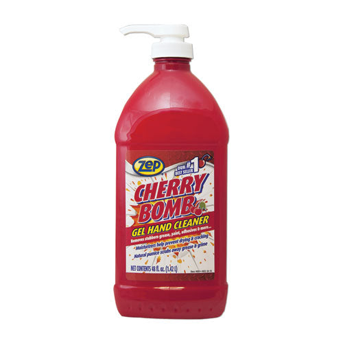 Zep Commercial® wholesale. Cherry Bomb Gel Hand Cleaner, Cherry Scent, 48 Oz Pump Bottle. HSD Wholesale: Janitorial Supplies, Breakroom Supplies, Office Supplies.
