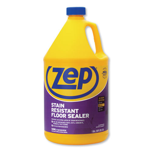 Zep Commercial® wholesale. Stain Resistant Floor Sealer, Unscented, 1 Gal, 4-carton. HSD Wholesale: Janitorial Supplies, Breakroom Supplies, Office Supplies.