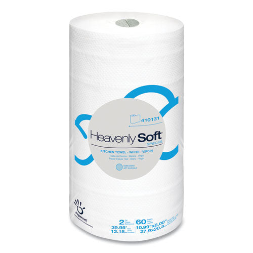 Heavenly Soft Kitchen Paper Towel, Special, 8" X 11", White, 60-roll, 30 Rolls-carton